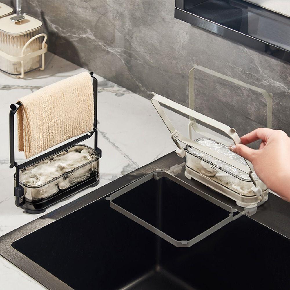 Suction Cup Kitchen Sink Filter Rack Storage Box Food Waste Strainer Stand  Kitchen Use