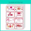 Valentines Gift Day Wrap Labels With Square Selfadhesive Stickers For Party