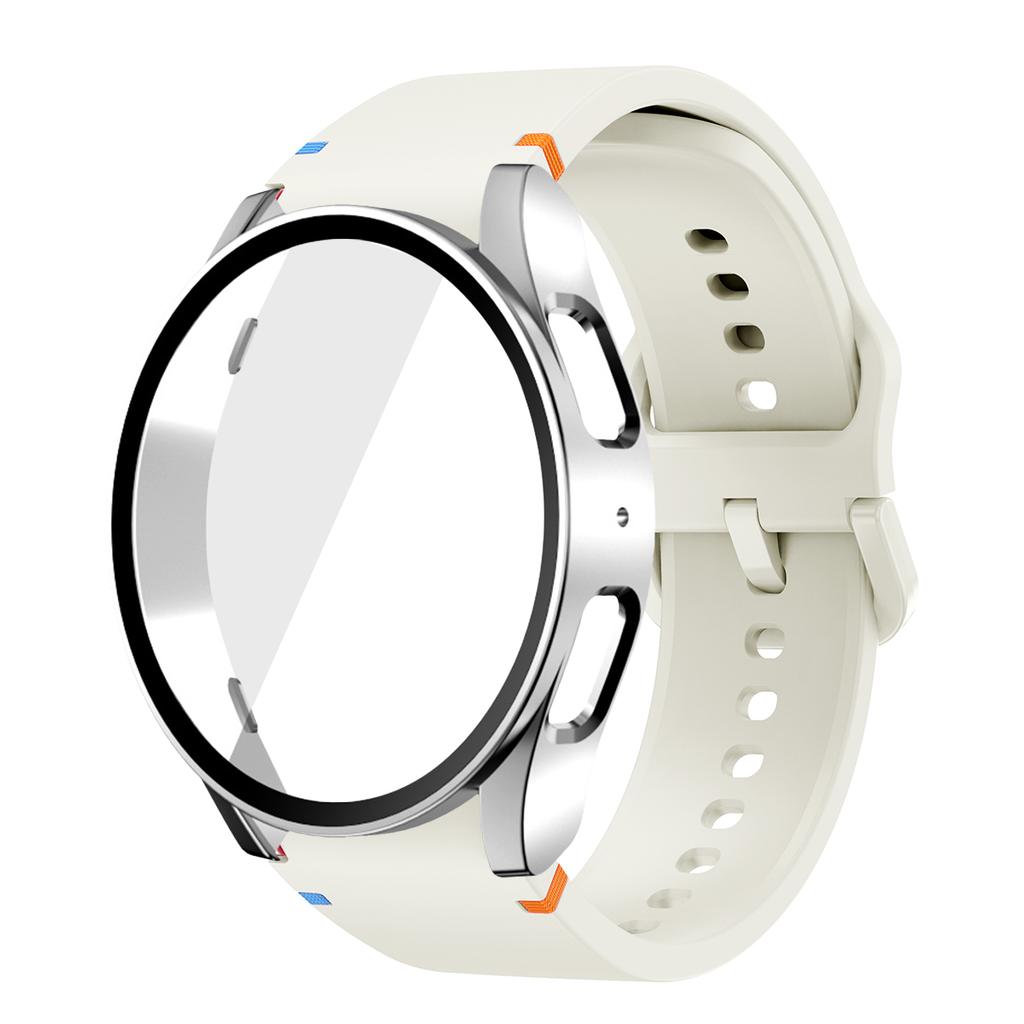 Silikonarmband für Samsung Watch 7 6 5 4 40mm 44mm 5Pro 45mm Armband Mit Hülle Displayschutz Bumper Abdeckung für Handgelenkschmuck