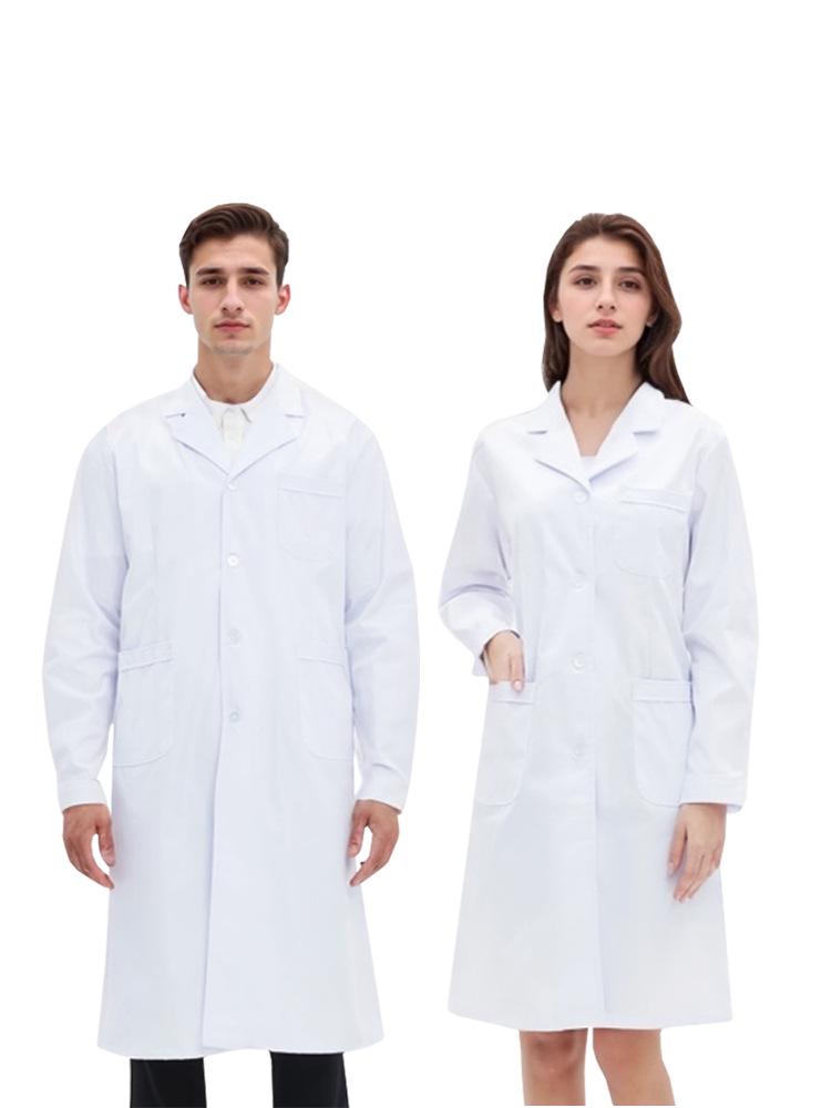 Unisex Custom Logo Long Sleeve Laboratory Coat