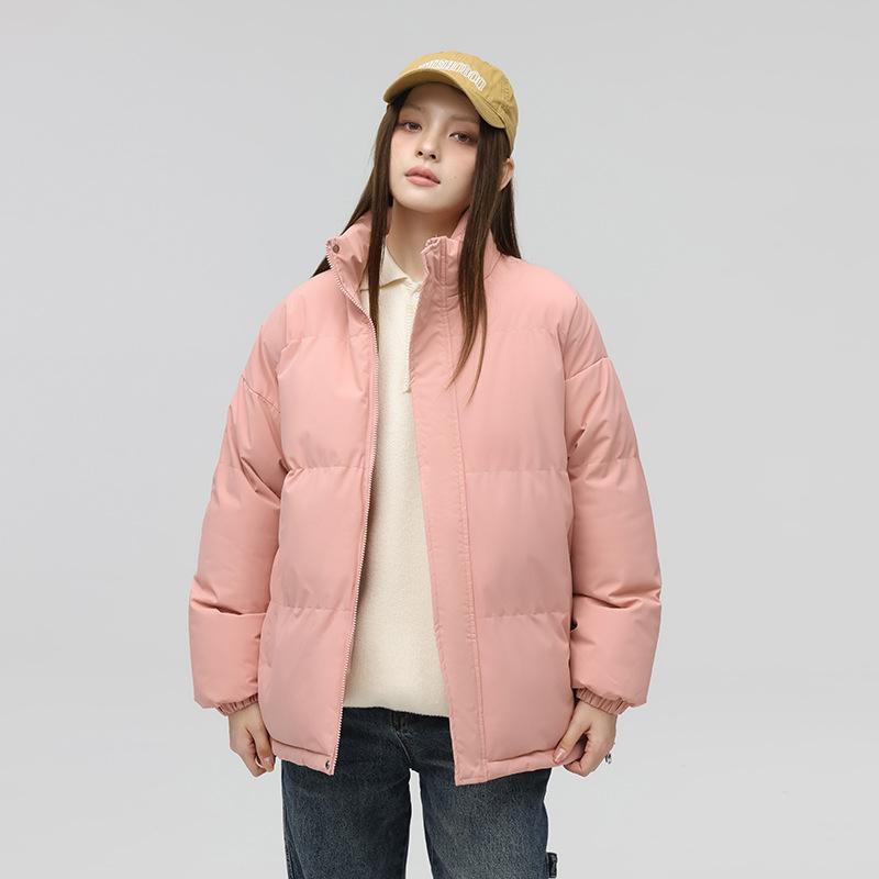 Winter New Couple Cotton Coats for Men and Women, Loose and Warm Stand-up Collar Bread Coats, Cotton Coats for Men