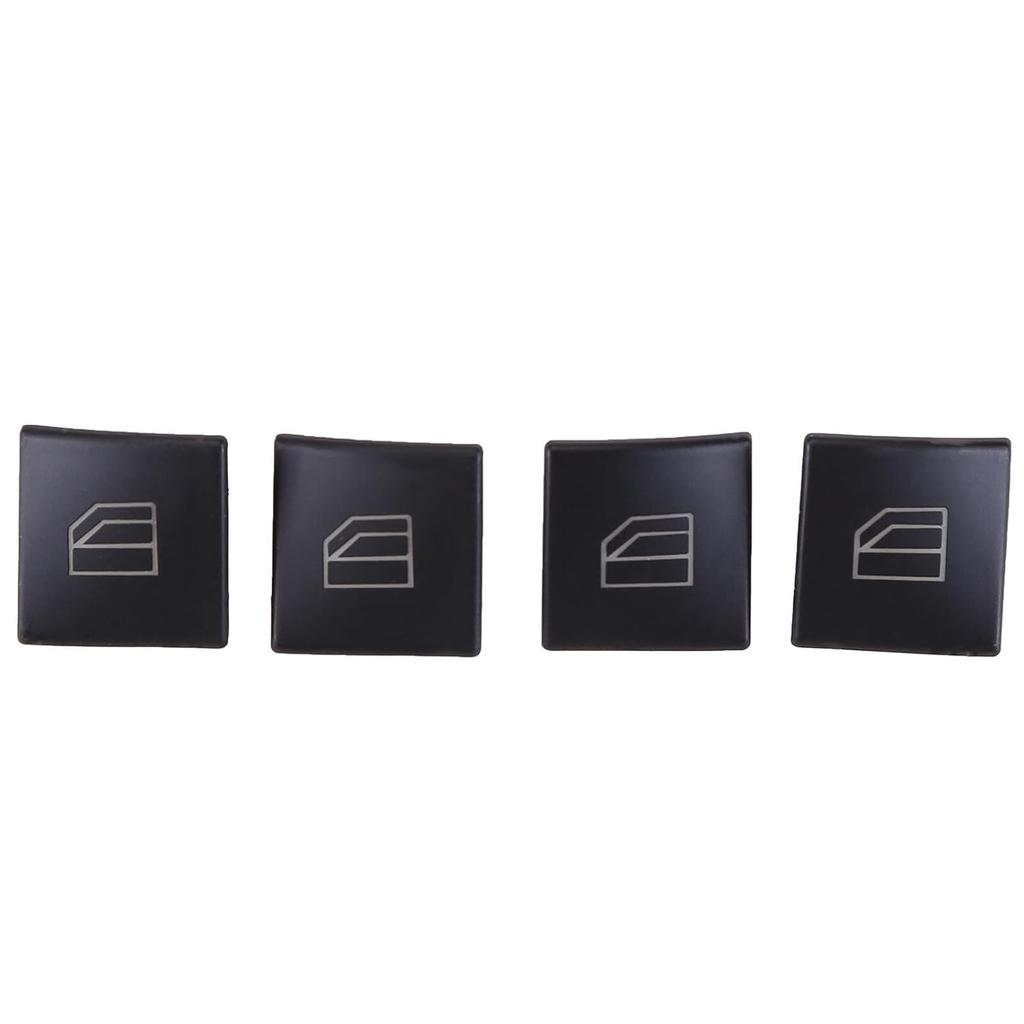 4PCS Front Driver Window Switch Button Cap Compatible with Mercedes-Benz W204 C-Class W212 C180 C200 C220 C250 C300 C350 C63 AMG E200 E220 E250 E300