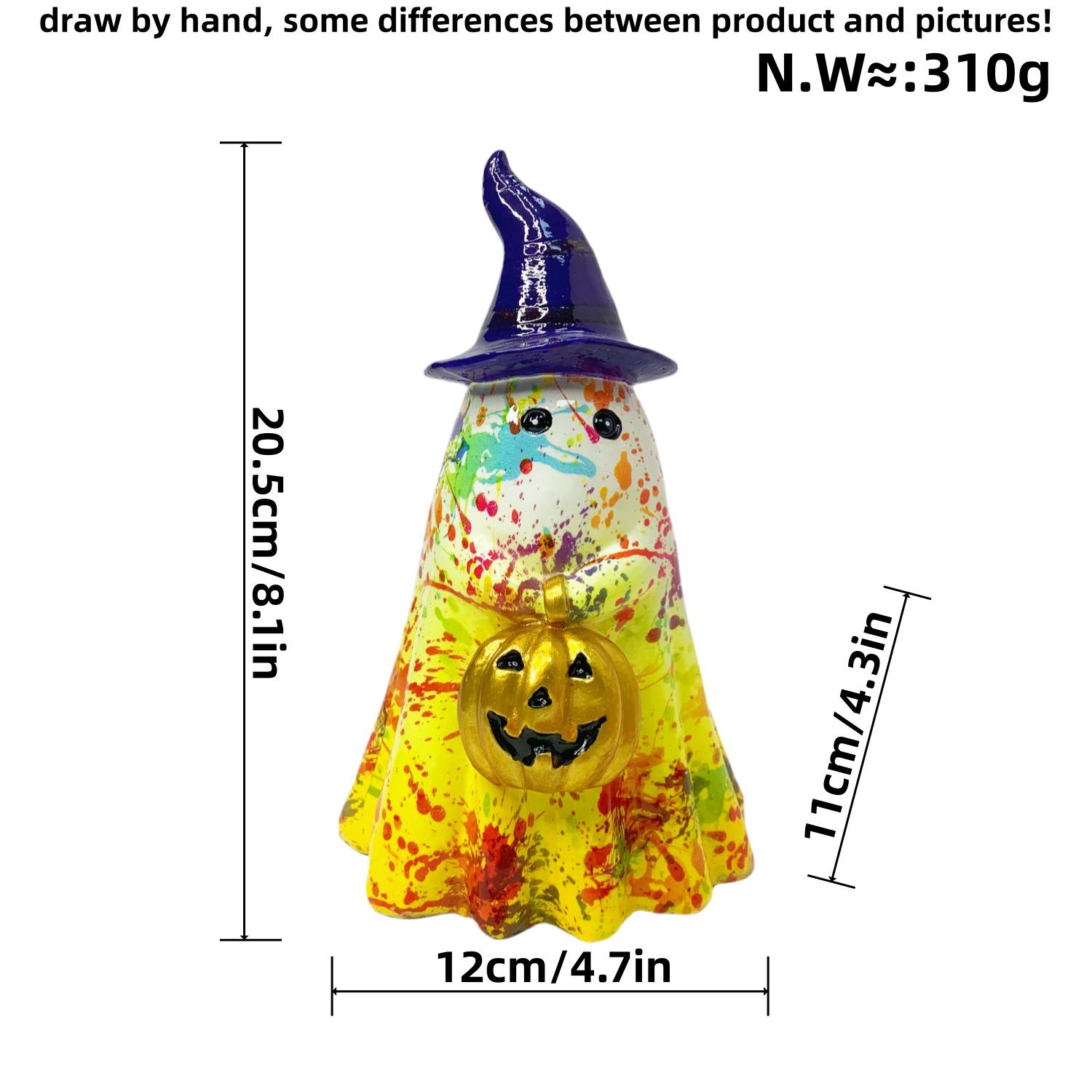 

Украшения из смолы для тыквы-призрака, украшения для вечеринки на Хэллоуин, Дня благодарения, вечеринки, украшения для вечеринки