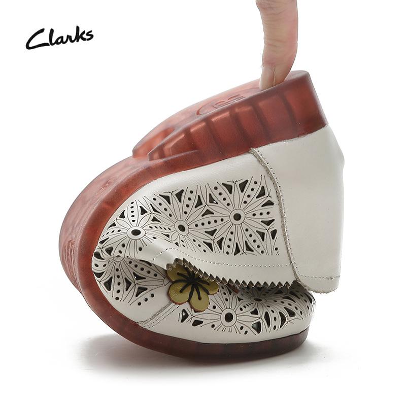 Summer Top Layer Cowhide Flat-soled Casual Beef Tendon Soles Women's Shoes Ethnic Style Genuine Leather Hollow Sandals Women's Mother's Shoes