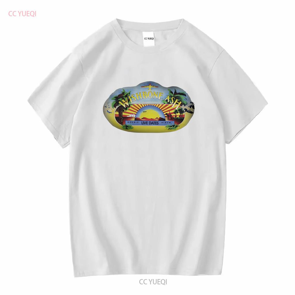 Wishbone Ash Live Dates T Shirt Black Vintage Washed Streetwear Comfortable Unisex Homme Casual Stretched Graphic Stylish