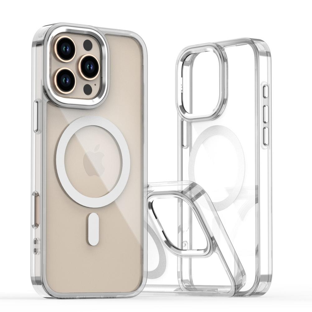 

Мощный магнитный чехол Magsafe Ring Metal Lens Buttons Clear Case для iPhone 16 Pro Max 15 Pro Max 14 Pro 13 12 11 Protect Cover For iPhone 13