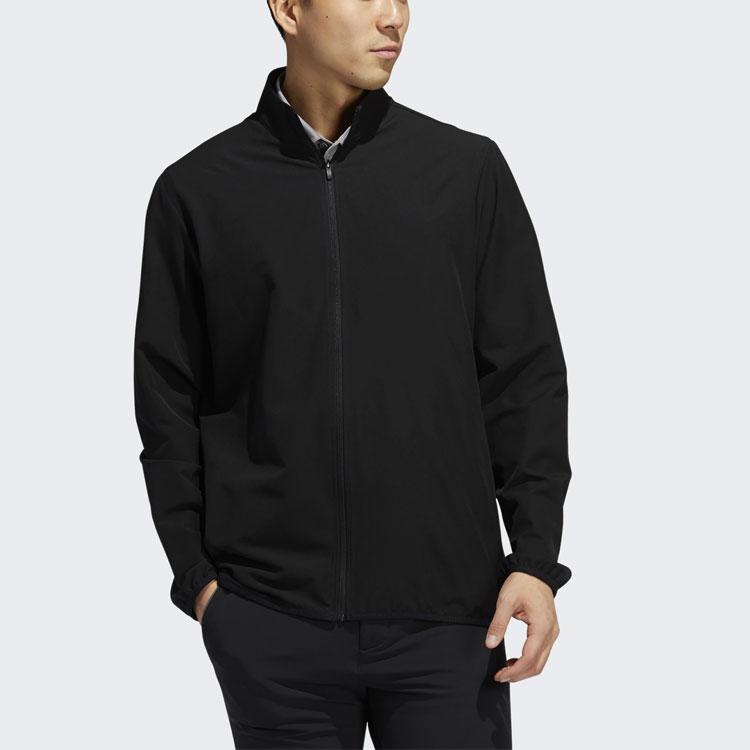 Adidas Golf Sport Windproof Woven Stand Collar Jacket Men Jackets Black FR4245