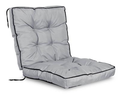 Garden Chair Cushion, High Side with Piping, 50x50x50 Cm, Dark Gray