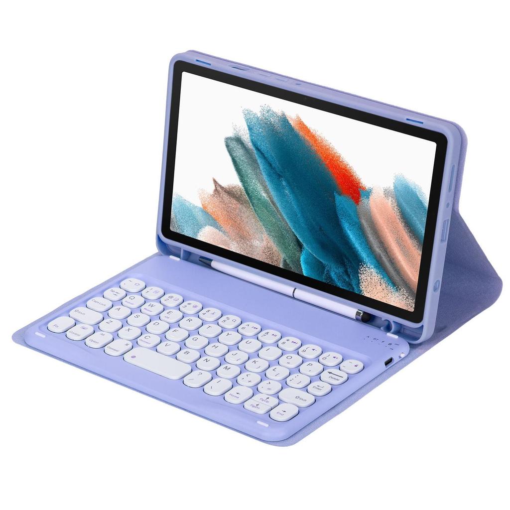 Compatible with Samsung Galaxy Tab A11: Case with Pen Slot & Round Cap Bluetooth Keyboard for 8.7-inch Tablet.