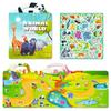 Jelly Sticker Book Early Education Focus Cultivation Fun Zoo Sticker Book Puzzle Cultivation Scene Do-It-Yourself Sticker