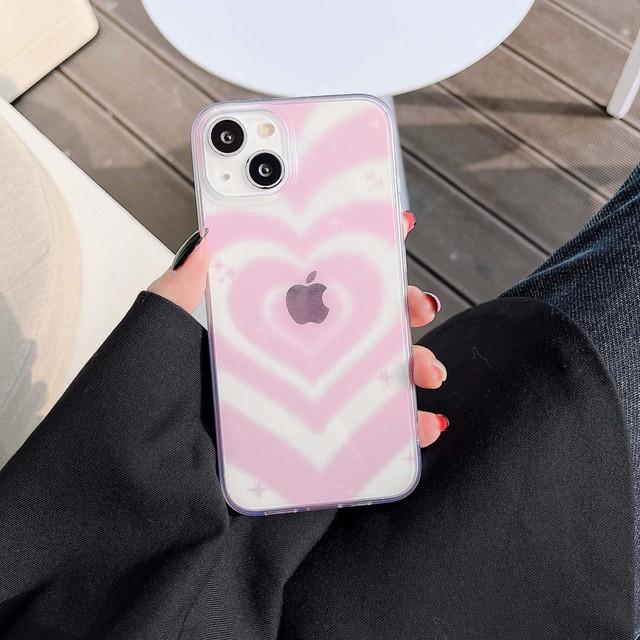 

Силиконовый прозрачный мягкий чехол с градиентным сердечком для Iphone 12 Mini 13 Promax 11 14 Pro Max 8 7 Plus Xsmax Xr X Cute Love for iphone 13