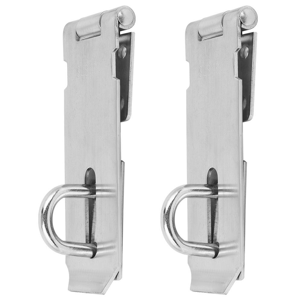 2PCS Padlock Hasp Stainless Steel Security Door Clasp Hasp Lock Latch Gate Bolt Lock for Furniture