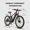 SAMEBIKE XD26-II E-bike motor 750W 48V 14AH Hydraulic Brake electric bicycle 26-inch full suspension electric mountain bike
