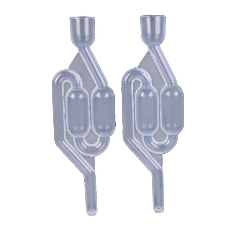 2/4Pcs Homebrew Bubble Airlock Carboys Stopper & Fermenter Seal Valve With Food Grade Grommets S-Shape Airlocks
