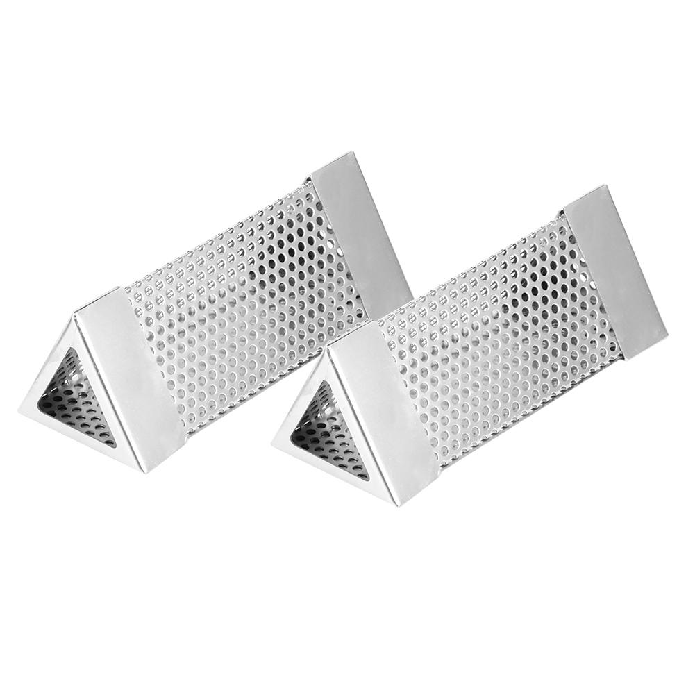 2 Pezzi Tubo Affumicatore per Griglia BBQ Tubo a Rete Scatola Fumo Pellet 6 Pollici Acciaio Inossidabile Accessorio Barbecue Trilaterale