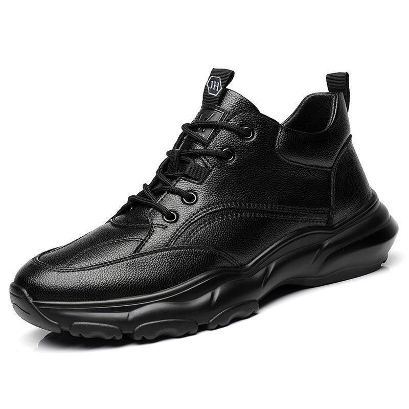 

Manufacturers supply autumn and winter leather men s shoes fleece thermal shoes casual shoes single cotton men s platform shoes casual 44