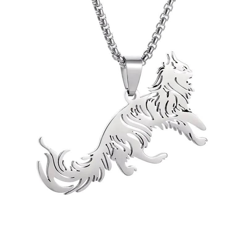 Nerezový přívěsek na náhrdelník Maine Coon pro milovníky mazlíčků - Unisex módní šperk, Perfektní dárek k narozeninám