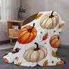 Fast Delivery Autumn Flannel Blanket Suitable for - Cozy Warmth with Pumpkin Leaf Patterns, Soft Bedspread Throw for Couch Bedding - Contemporary Fall