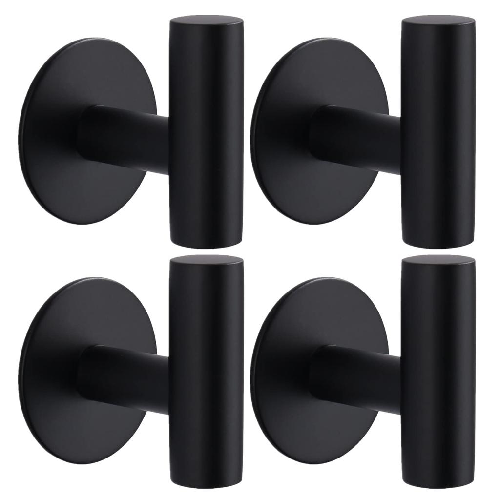 2/4pc Pack Stainless Steel Robe Towel Hooks Rustproof Coat Handbag Hanger for Home Bathroom Kitchen Storage Hardware Accessories