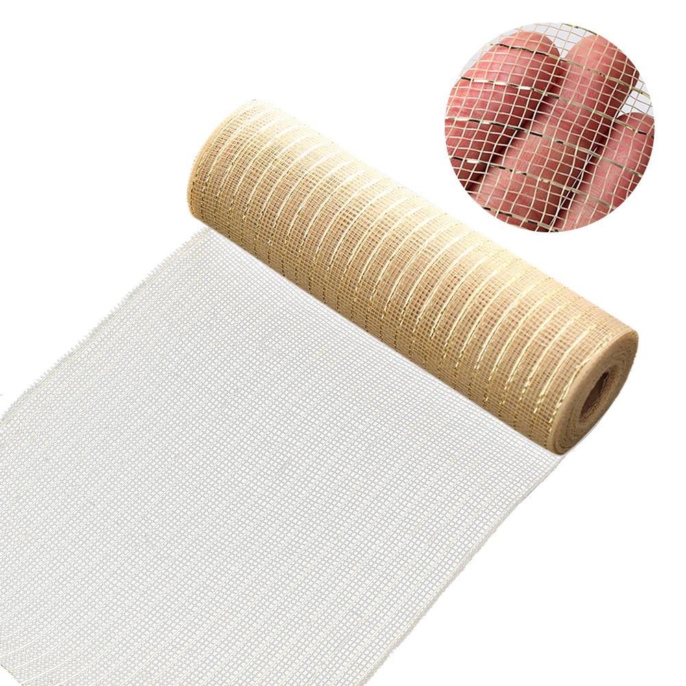 26CM 10 Yards Weihnachts-Netzrollen Dekorative Weihnachtsbaum-Schleife Glänzend Multifunktional für Feiertags-Party-Dekorationszubehör