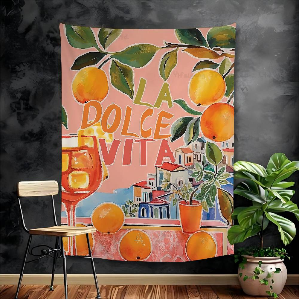 La Dolce Vita Lemon Hanging Bohemian Tapestry Indian Buddha Wall Decoration Witchcraft Bohemian Hippie Cheap Hippie Wall Hanging