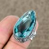 Blue Topaz Genstone Handmade 925 Sterling Silver Jewelry Ring Size 6 KKG-460
