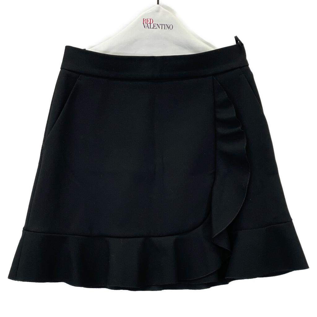 RED VALENTINO UR3RAE851Y1 Black Flare Skirt skirt 42 blackUsed