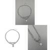 Geometric Layered Stainless Steel Pendant Necklace For Men And Women