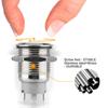 5pcs 19mm Momentary Push Button Power Switch Stainless Steel with Blue LED