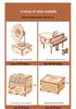 Children's Wooden Ferris Wheel Music Box Puzzle – DIY Carousel and Piano Assembly Toy