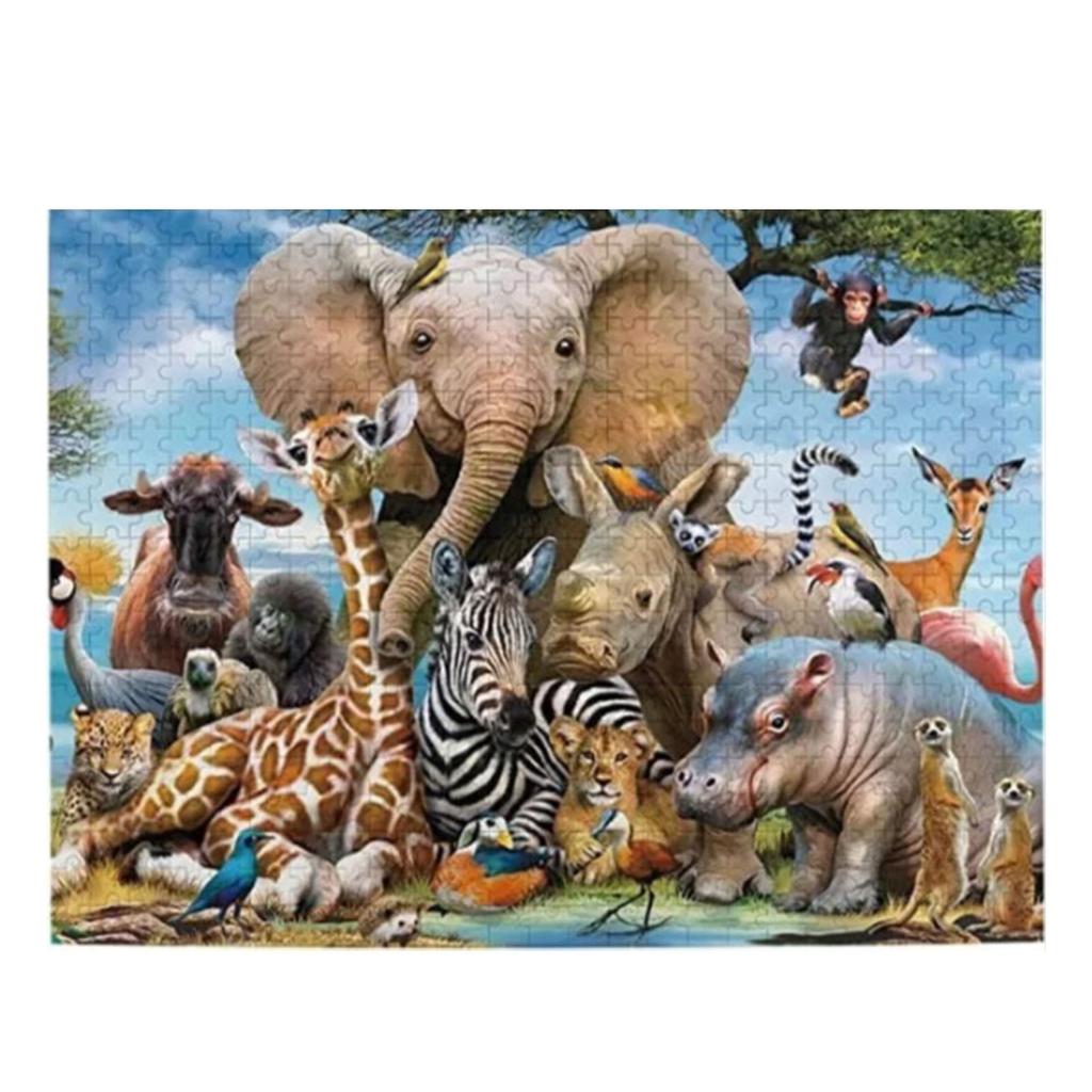 Jigsaw Puzzle 1000 Pieces DIY Cartoon Animal World Adult Educational Toy Game Gift