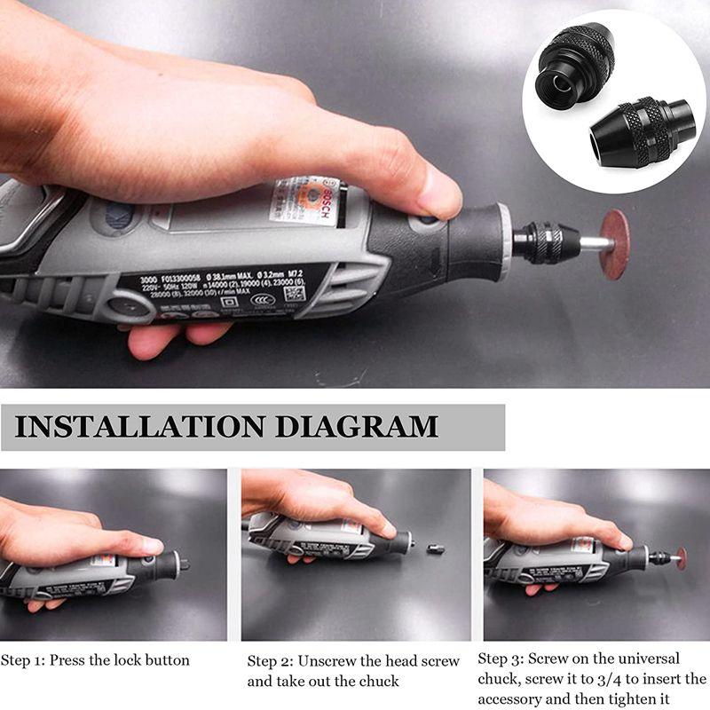 Dremel 4486 MultiPro schwarzer Schnellspannbohrfutter