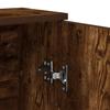 Bathroom Cabinet with Toilet Paper Holder Smoked Oak Finish 39 X 22 X 90 Cm