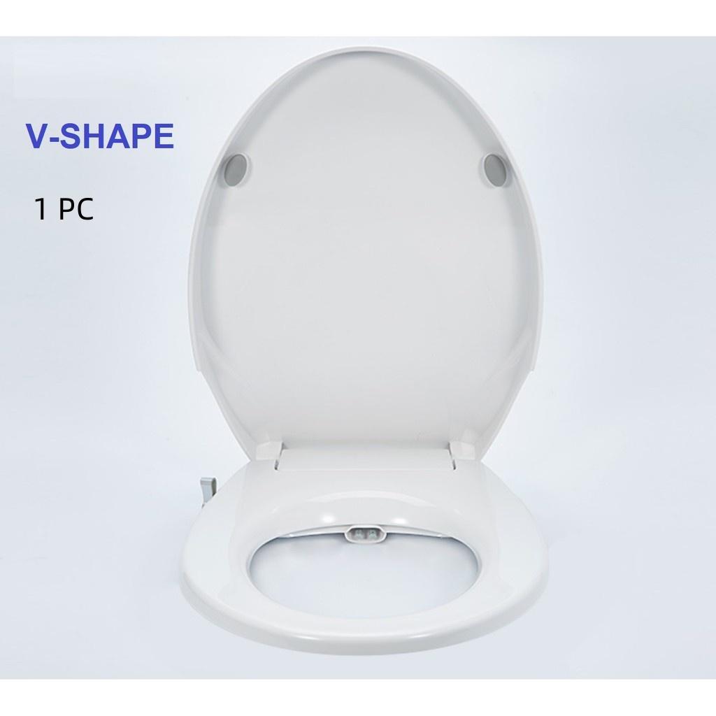 Home Universal Toilet Seat Lid Non-Electric Bidet Toilet Seat Cover Soft Closing Dual Nozzle Manual Control Bidet Seat