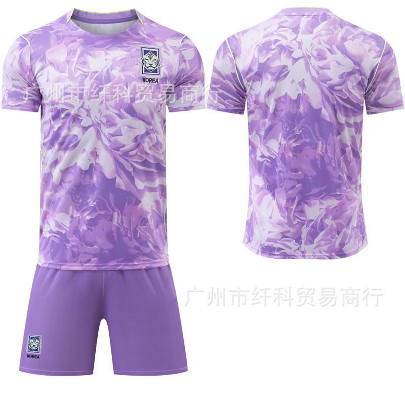 

South Korea s Home Football Uniform No. 7 Sun Xing 19 Li Gangren Jersey Purple U.S. Canada World Cup #XS