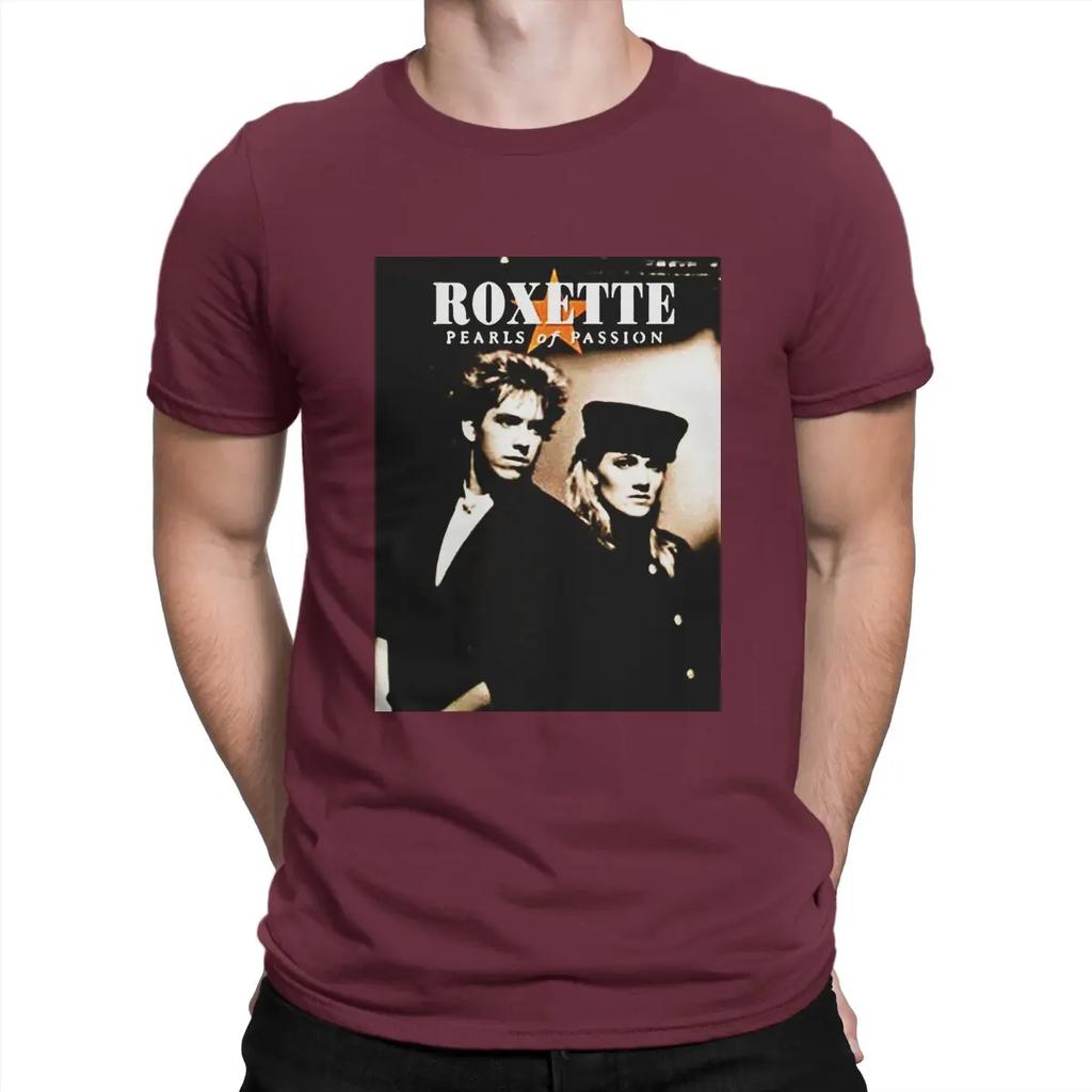 Creative Swedish Band In The 1980s T-Shirts for Men Crew Neck Cotton T Shirts Roxette Short Sleeve Tee Shirt Gift Idea Clothing