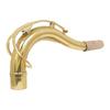 SLADE Tenor Saxophone Bent Neck Brass Gold Plated Tenor Sax Bent Neck with Soft Wood Slice Woodwind Instrument Parts Accessories