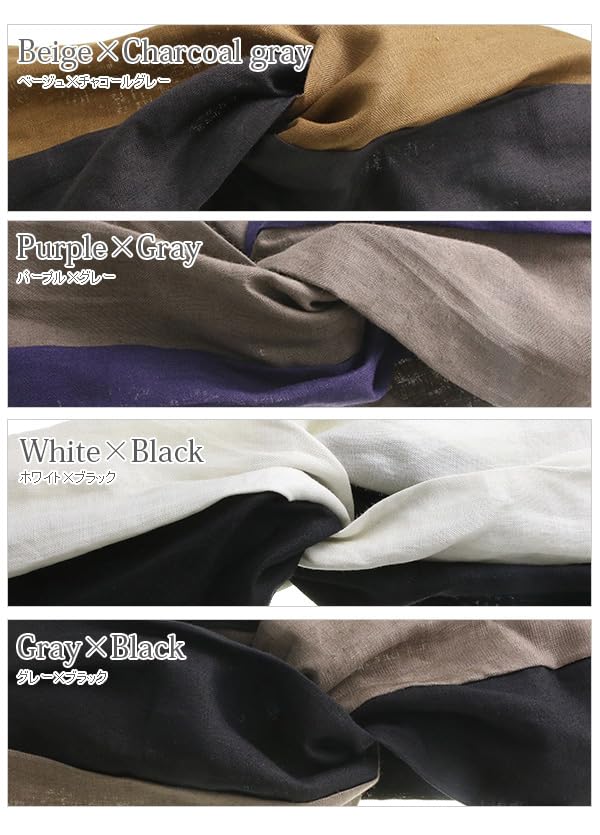 VINGTAINE Turban Sophisticated Hair Two-Tone Hairband, Cross-Shaped Linen, Accessory, HB-97-PU