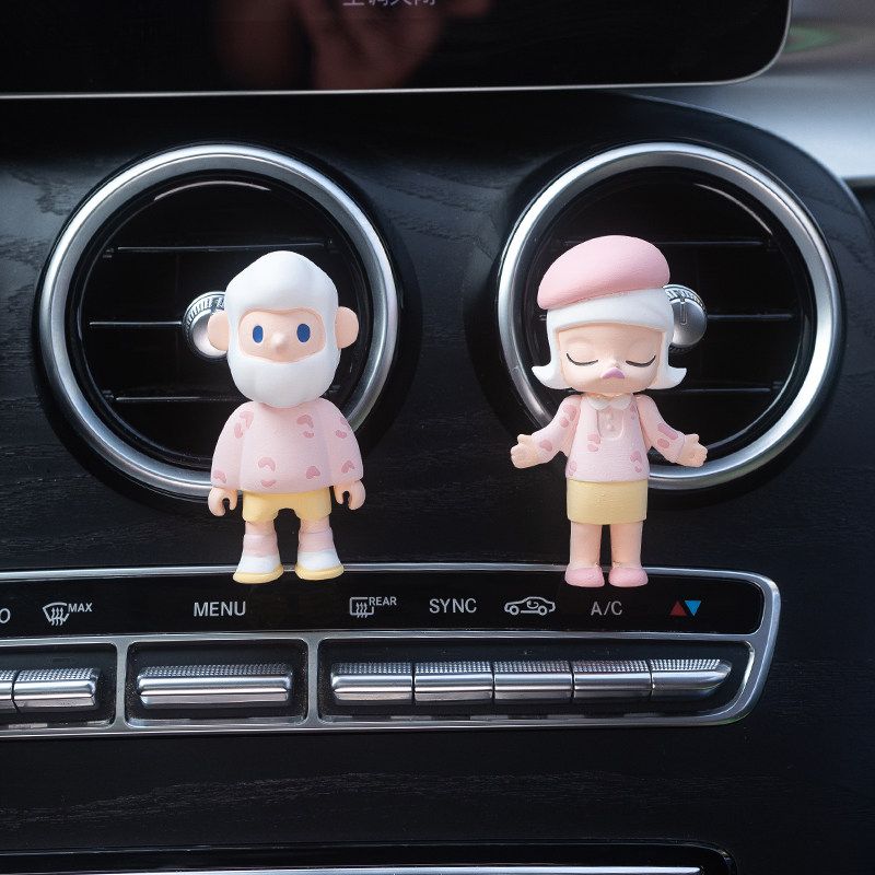 New Car Gift Car Perfume Fragrance Cute Cartoon Air Vent Decoration Car Aroma Diffuser Stone Car Interior Ornament Fragrance