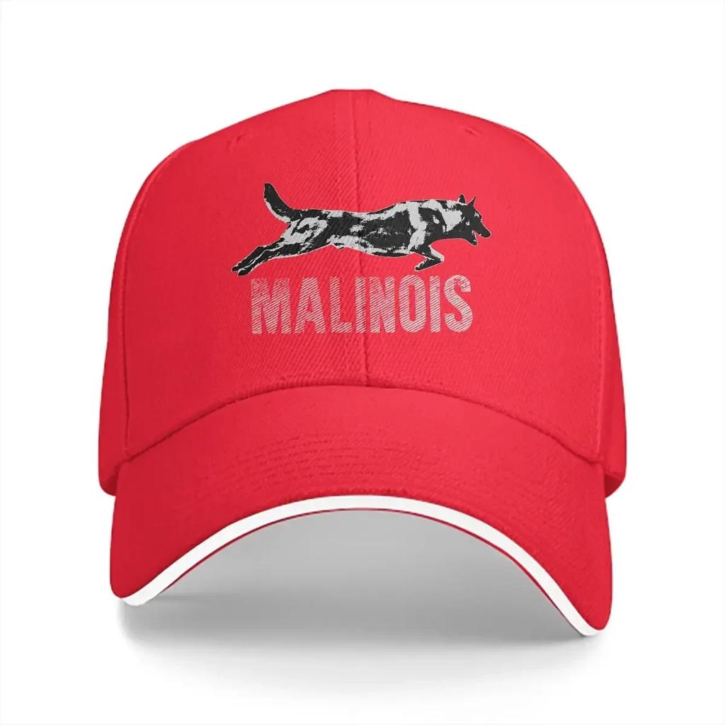 aWashed Men's Baseball Cap Malinois Belgian Shepherd Trucker Snapback Caps Dad Hat K-9 Unit Police Dog Golf Hats