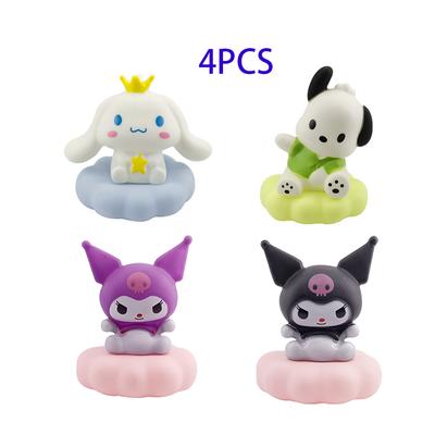 Neues Japan-Stil Sanrios Nachtlicht Emaille Wolke Cartoon Kuromi Cinnamoroll Pochacco Kleiner Tischlicht Beleuchtende Dekoration