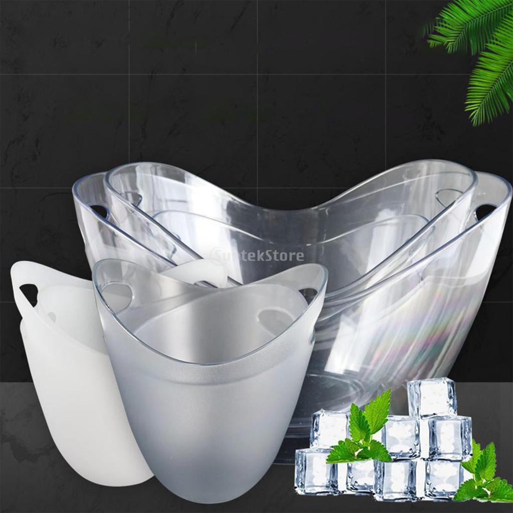 Plastic Cooler Chilling Storage Holder Beverage Chiller Bin Food Grade Leakproof Ice Beer Bucket for Cocktail Bar Home