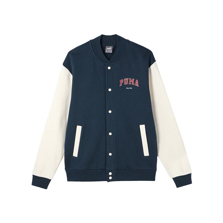 PUMA Unisex Retro Baseball Jacket Navy/Ivory 679341-16 S
