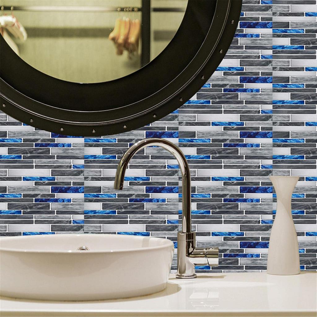 10pcs 3D Wall Tile Sticker Self Adhesive Tile Sticker Waterproof Wallpapers For Living Room Bedroom TV Wall Stickers Home Decor