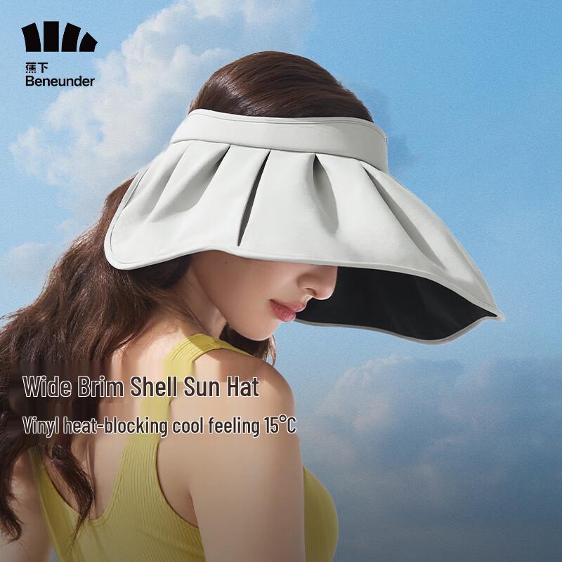 Beneunder Women's Open-Top Wide-Brim UV Protection Sun Visor