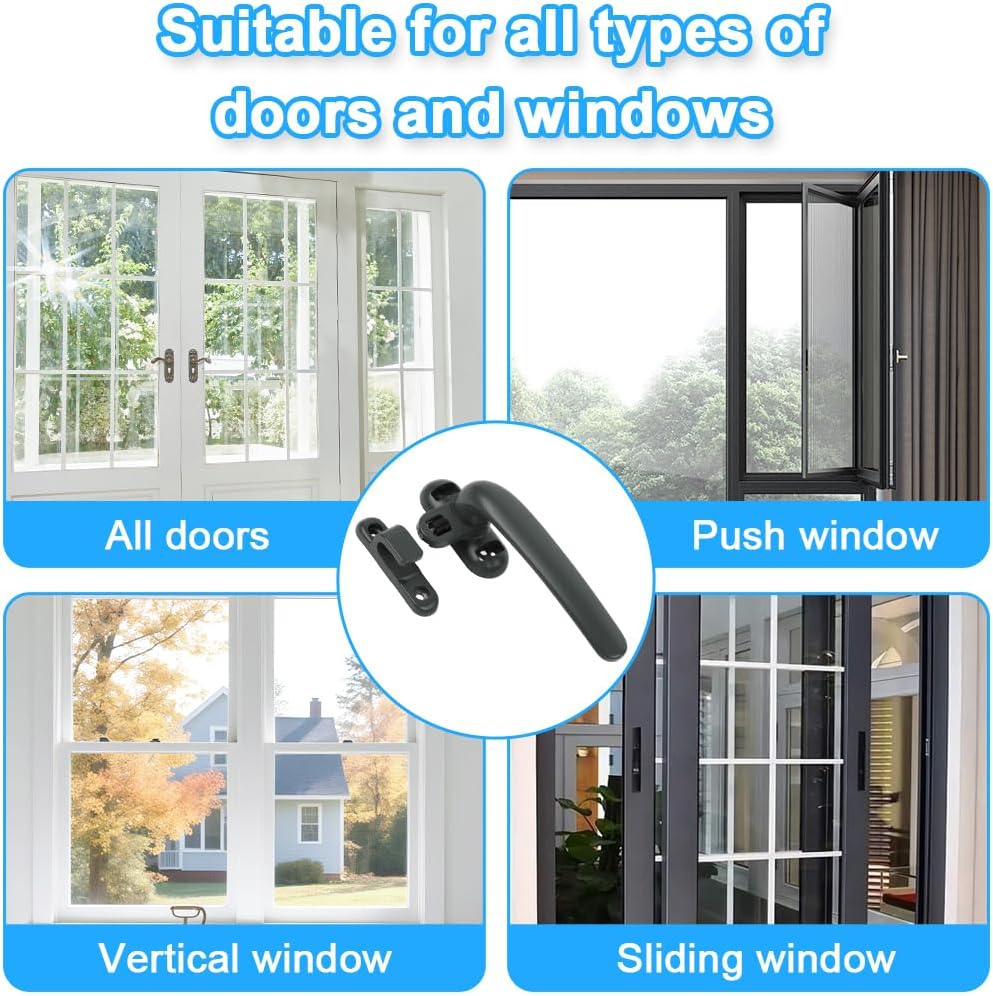 Aluminum Alloy Window Handle with Lock, Used As a Replacement Hardware for Window and Cabinet Safety