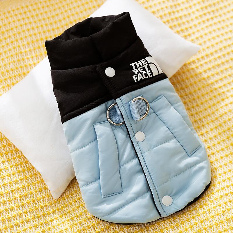

Puppy dog clothes, warm in autumn and winter, can lead vests, small dogs, cats, warm cotton clothes, vests, pet clothing L (recommended 8-5.5kg)