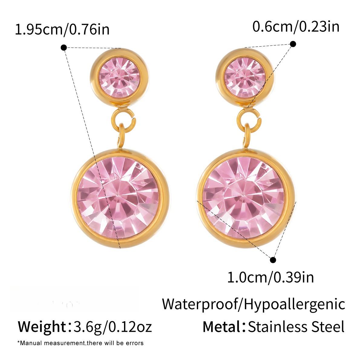 

Yori Statement Geometric Delicate Bling Cubic Zirconia Round Earrings for Women High Quality Temperament Premium Jewelry
