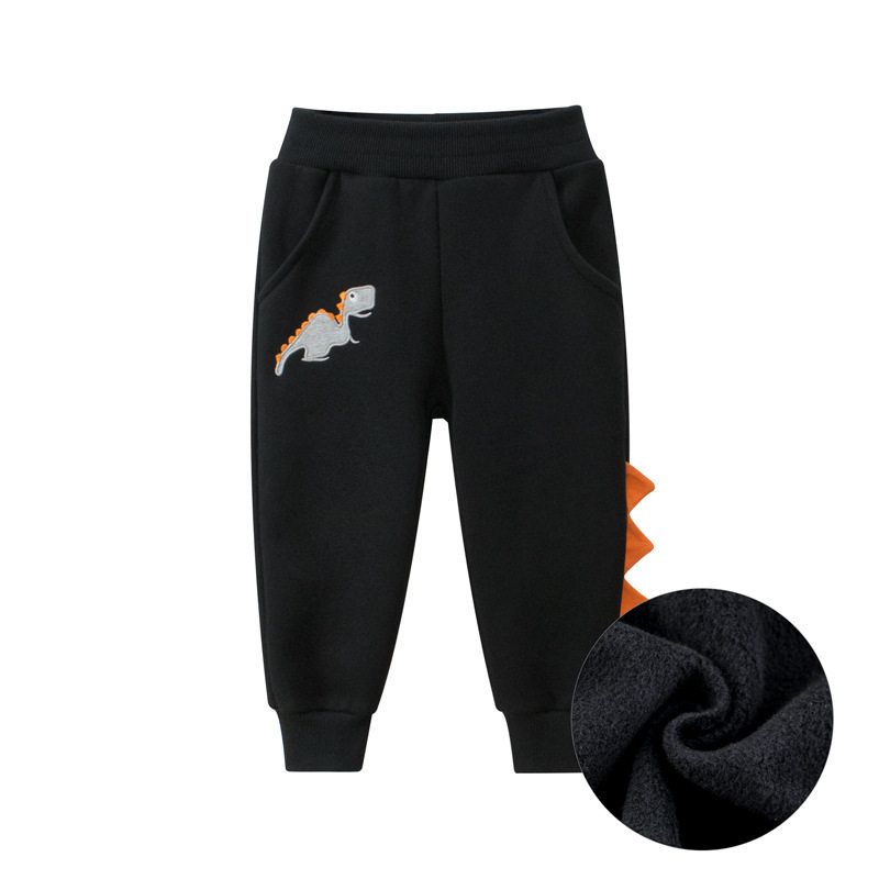 Velvet Sweatpants Kids Korean Style Dinosaur Children's Clothing