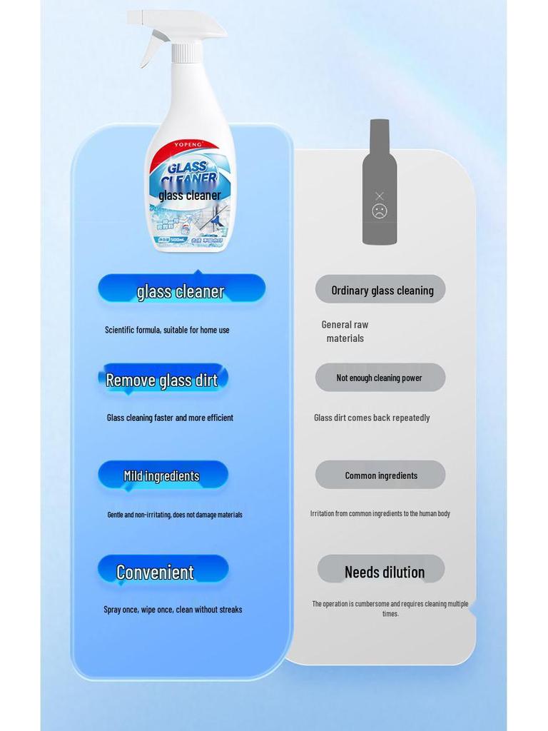 Bathroom Stain Remover: Powerful, Fast-Acting, No-Residue Glass & Mirror Cleaner